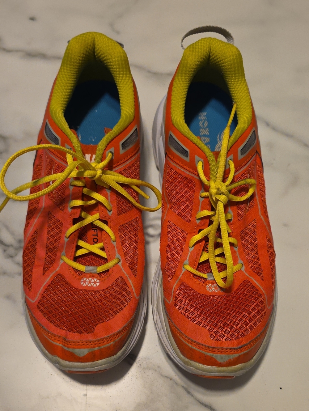 Hoka Kids Orange/pink and Yellow Athletic Sneakers